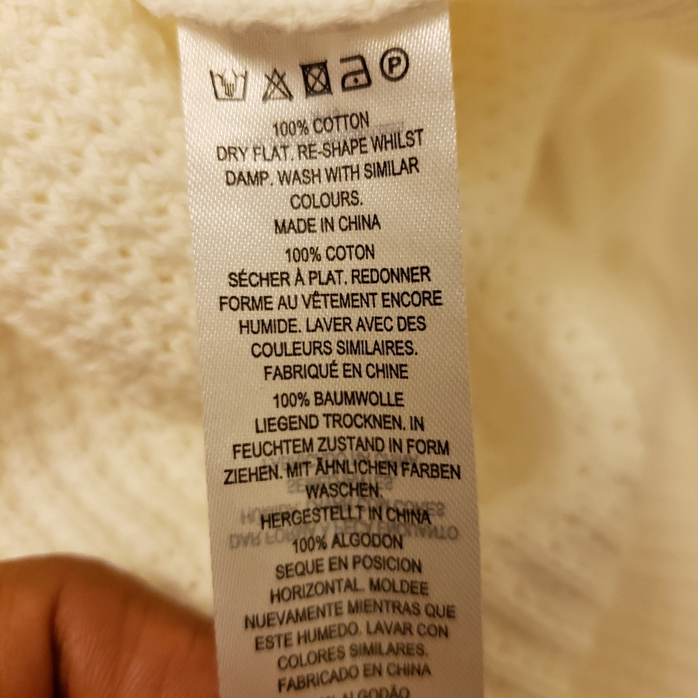 French Connection Waffle Knit White Sweater - Picture 6 of 8